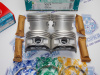 Поршни + кольца к-кт 4шт ремонт +0,50 MMC 4G93 II