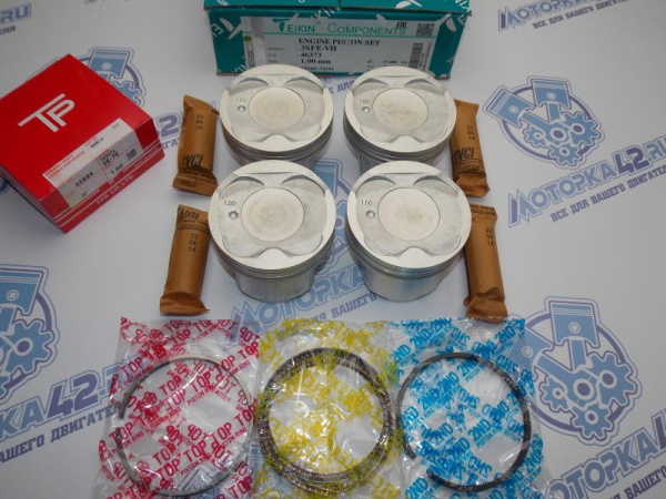Поршни + кольца к-кт 4шт ремонт +1,00 TOYOTA 3S-FE '96-