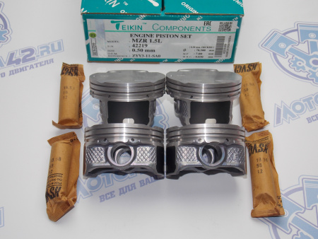 Поршни + кольца 4шт ремонт +0,50 ZY-VE Mazda