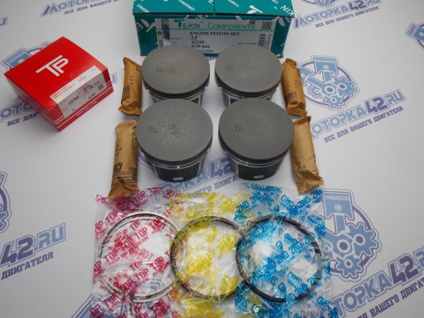 Поршни + кольца 4шт ремонт +0,50 MAZDA LF-DE, LF-VD