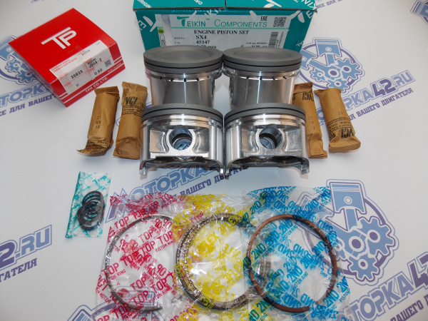 Поршни + кольца 4шт ремонт +0,50 SUZUKI J20A SX4