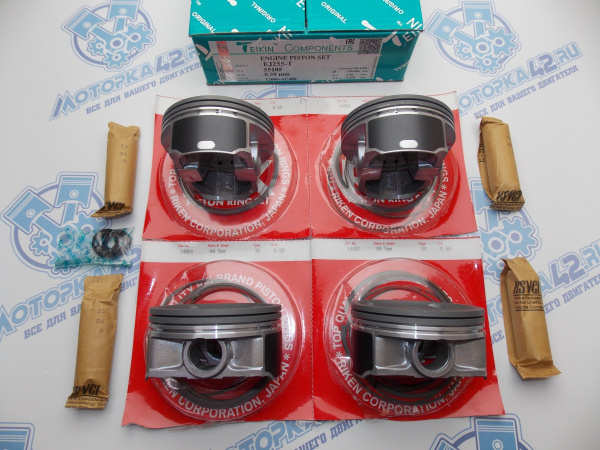 Поршни + кольца 4шт ремонт +0,50 SUBARU EJ255, EJ257