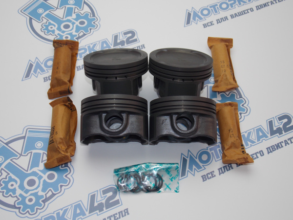 Поршни + кольца к-кт 4шт ремонт +0,50 OPEL A14NET