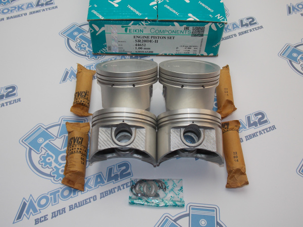 Поршни TEIKIN к-кт 4шт ремонт +1,00 NISSAN SR20DE