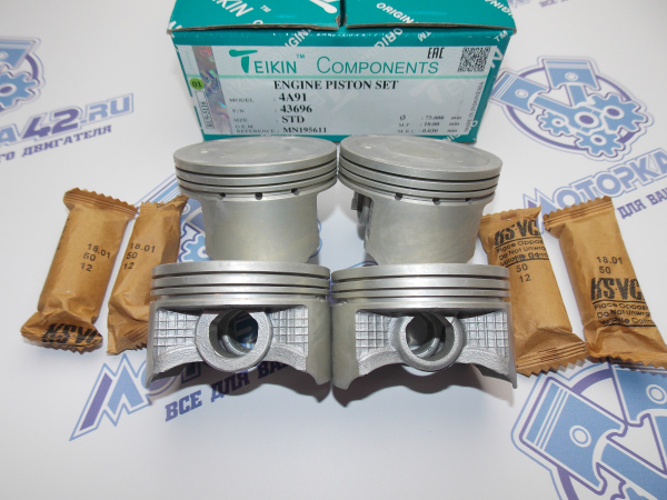 Поршни TEIKIN к-кт 4шт стандарт MMC 4A91
