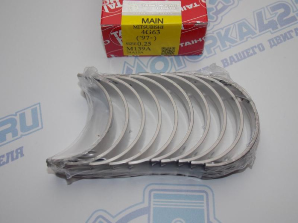 Вкладыши коренные TAIHO ремонт +0,25 MMC 4G63 SOHC, 4G64