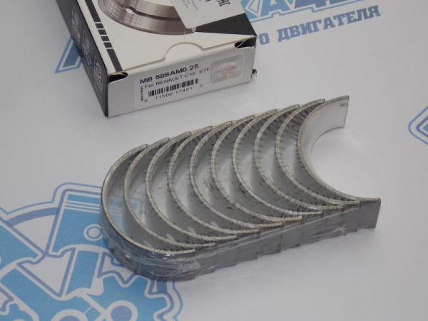 Вкладыши коренные ремонт +0,25 RENAULT C1E, C2J, B14