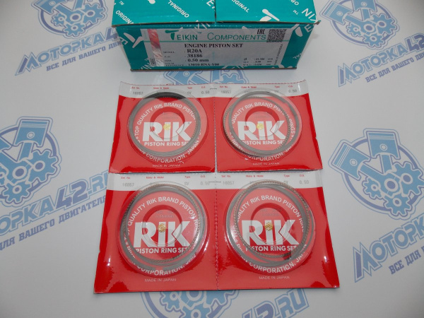 Поршни + кольца к-кт 4шт ремонт +0,50 HONDA R20A