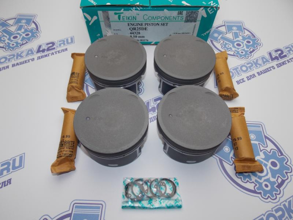 Поршни TEIKIN к-кт 4шт ремонт +0,50 NISSAN QR25DE I