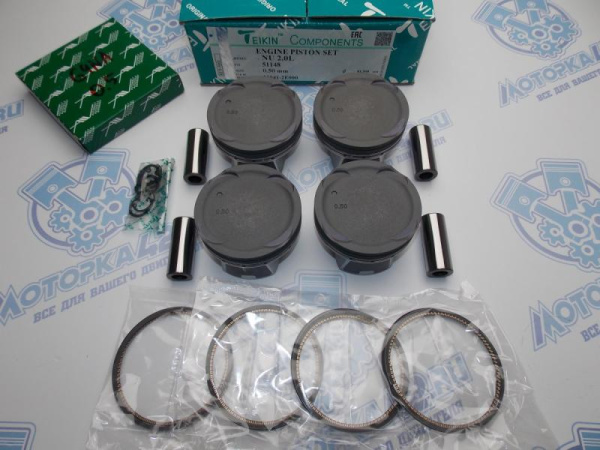 Поршни + кольца AW к-кт 4шт ремонт +0,50 HYUNDAI G4NA, G4ND