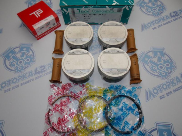 Поршни + кольца к-кт 4шт стандарт HYUNDAI G4KD