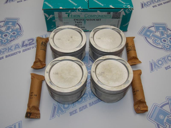 Поршни TEIKIN к-кт 4шт ремонт +1,00 TOYOTA 7A-FE