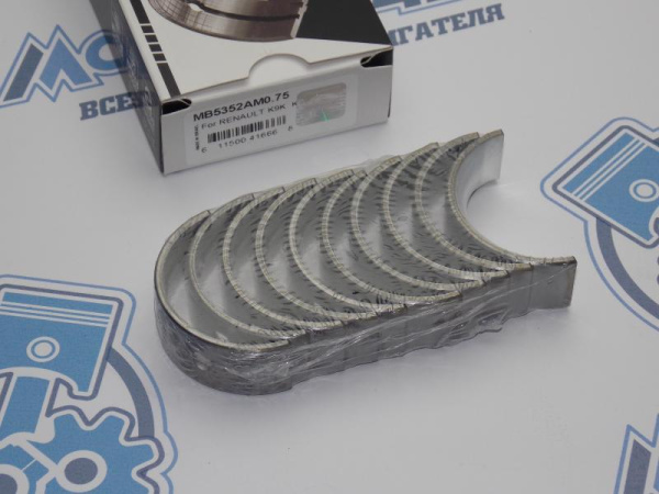 Вкладыши коренные ремонт +0,75 RENAULT K4J, K4M, K7M