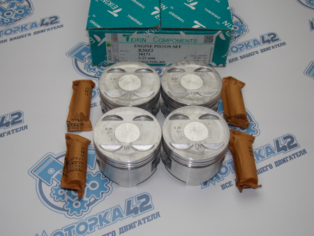 Поршни + кольца к-кт 4шт ремонт +0,25 HONDA B20B, B20Z '99-