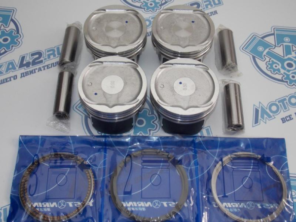 Поршни + кольца 4шт ремонт +0,50 Chery Tiggo 1.8 без стопоров