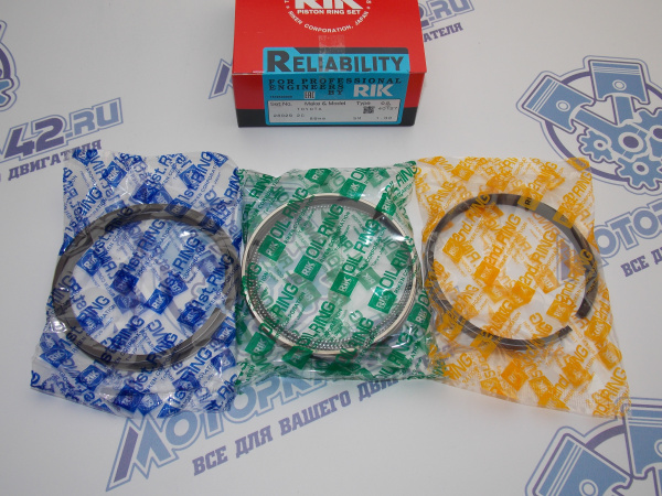 Поршни + кольца 4шт ремонт +1,00 TOYOTA 3C-T