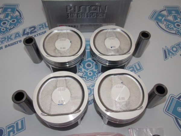 Поршни + кольца 4шт ремонт +0,50 Chery Tiggo 2.0
