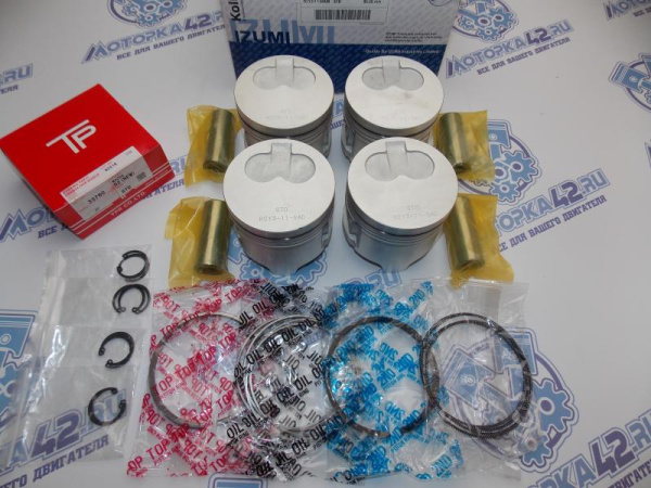 Поршни + кольца 4шт стандарт MAZDA R2 Alfin Gallery