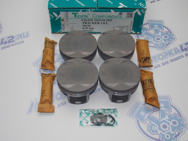 Поршни TEIKIN к-кт 4шт ремонт +0,50 GM A18XER, A18XEL