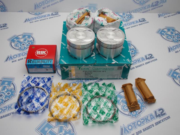 Поршни + кольца к-кт 4шт ремонт +0,25 HONDA B20B, B20Z '99-