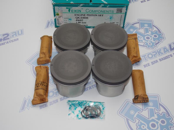 Поршни TEIKIN к-кт 4шт ремонт +1,00 NISSAN QG18DE 