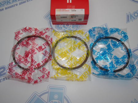 Поршни + кольца к-кт 4шт ремонт +0,50 MMC 4B12