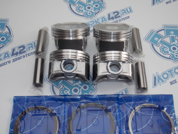 Поршни + кольца 4шт ремонт +0,50 Chery Tiggo 1.8 без стопоров