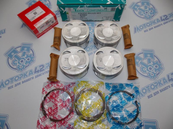 Поршни + кольца к-кт 4шт ремонт +0,50 HONDA B20B 96-