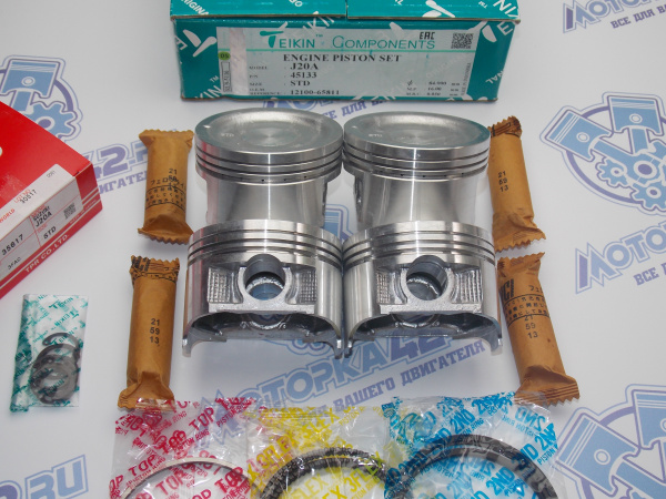 Поршни + кольца к-кт 4шт стандарт SUZUKI J20A