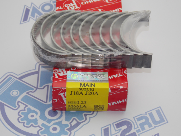 Вкладыши коренные TAIHO ремонт +0,25 SUZUKI J18A, J20A, H20A