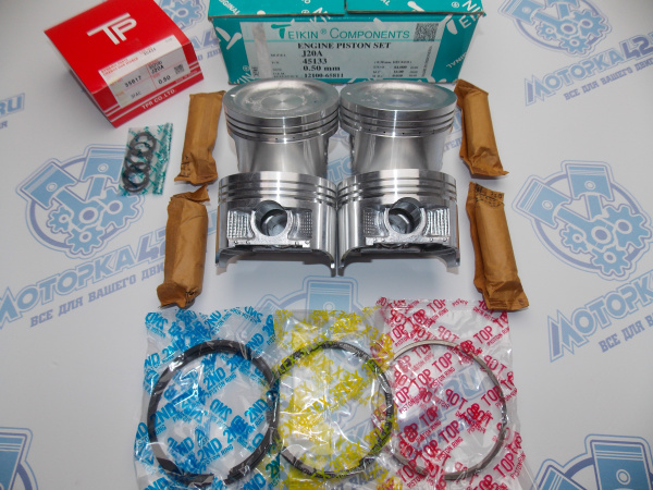 Поршни + кольца к-кт 4шт ремонт +0,50 SUZUKI J20A