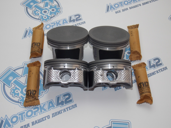 Поршни + кольца к-кт 4шт стандарт MAZDA LF-DE (без выемок)