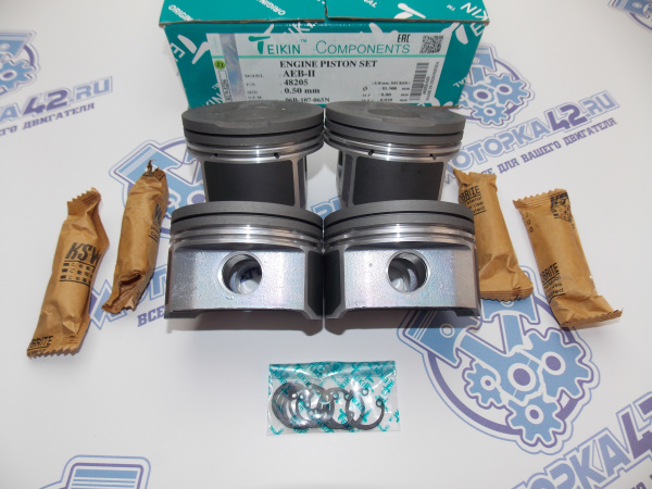 Поршни TEIKIN к-кт 4шт ремонт +0,50 VAG AEB-II