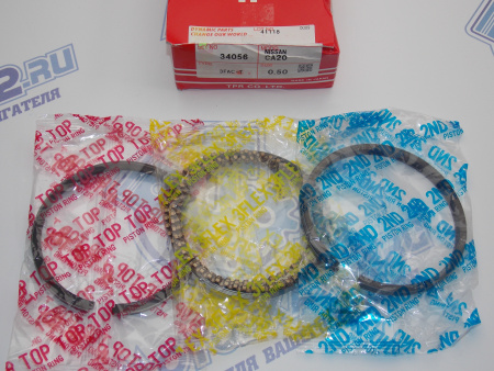 Поршни + кольца 4шт ремонт +0,50 NISSAN CA20