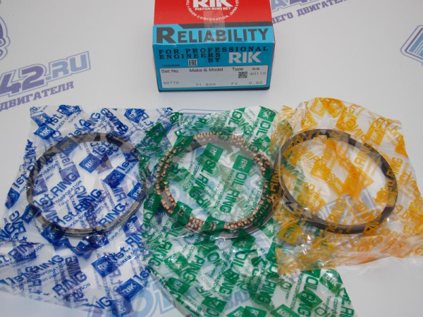 Кольца поршневые RIK ремонт +0,50 HYUNDAI G4EA