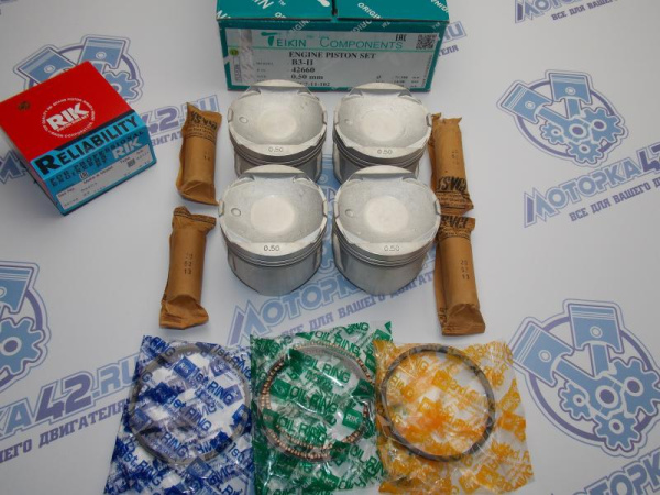 Поршни + кольца к-кт 4шт ремонт +0,50 MAZDA B3 '90-