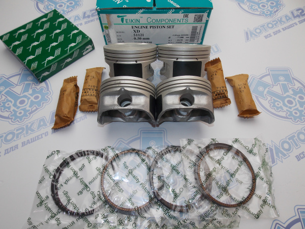 Поршни + кольца AW к-кт 4шт ремонт +0,50 HYUNDAI G4ED-G