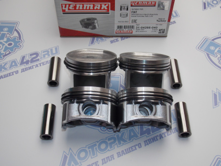 Поршни + кольца к-кт 4шт ремонт +0,40 FIAT ALBEA