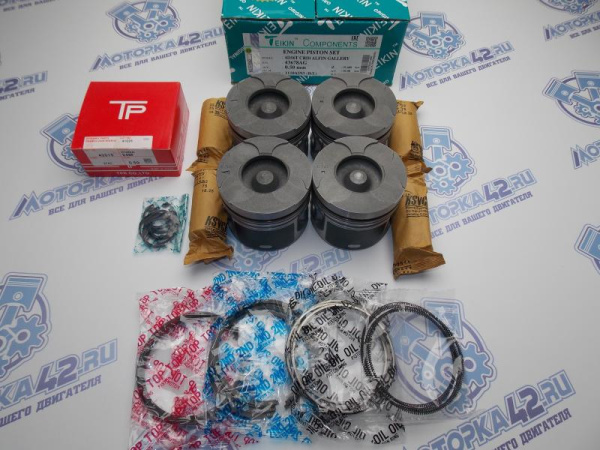Поршни + кольца 4шт ремонт +0,50 4D56T CRDi 44