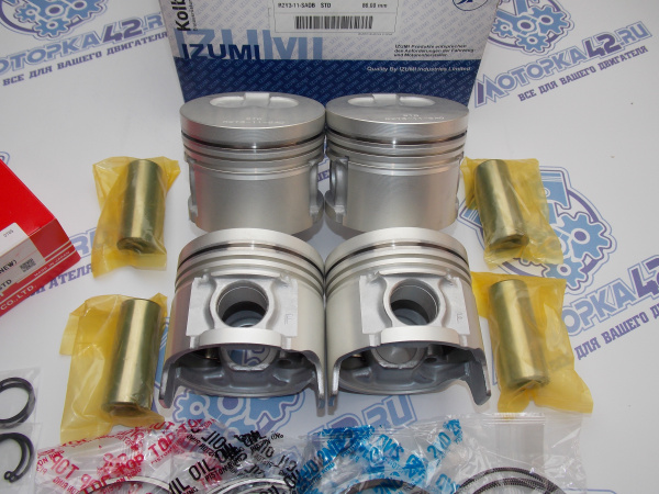 Поршни + кольца 4шт стандарт MAZDA R2 Alfin Gallery