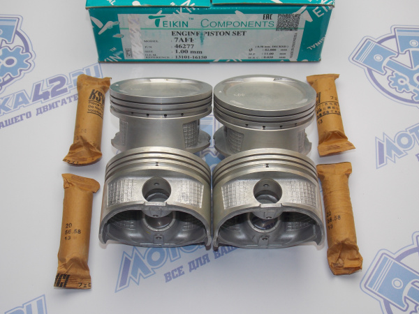 Поршни TEIKIN к-кт 4шт ремонт +1,00 TOYOTA 7A-FE