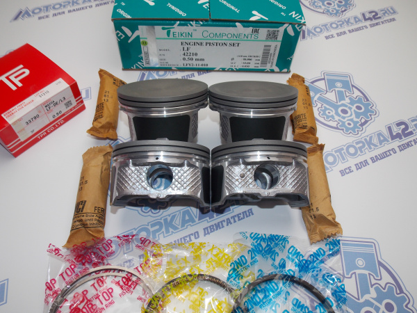 Поршни + кольца 4шт ремонт +0,50 MAZDA LF-DE, LF-VD