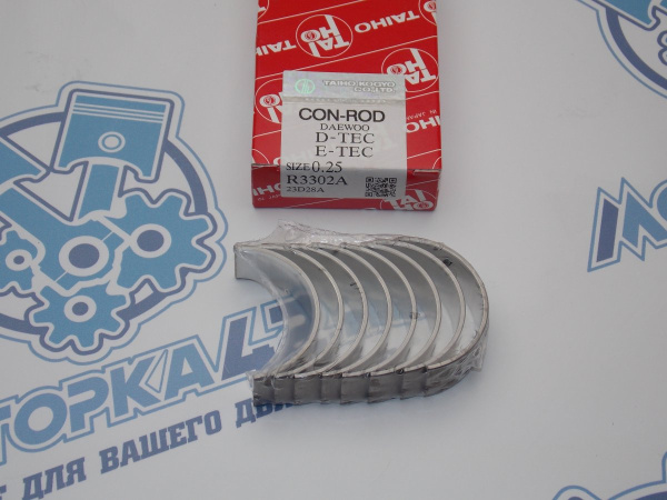 Вкладыши шатунные TAIHO ремонт +0,25 1.6L NEXIA