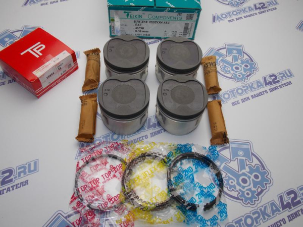 Поршни + кольца 4шт ремонт +0,50 TOYOTA 5A-F