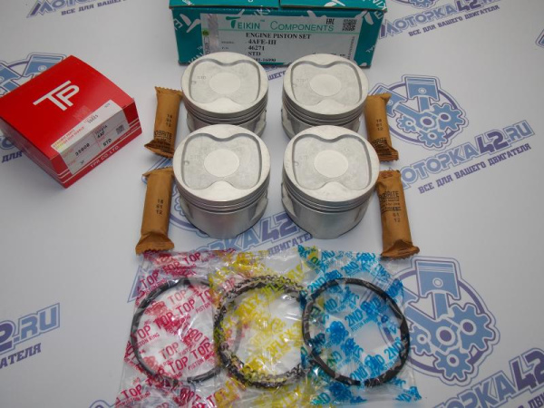 Поршни + кольца к-кт 4шт стандарт TOYOTA 4A-F