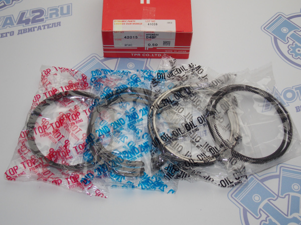 Поршни + кольца 4шт ремонт +0,50 4D56T CRDi 44