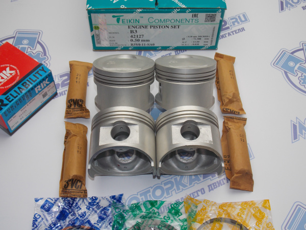Поршни + кольца 4шт ремонт +0,50 MAZDA B3 '87-