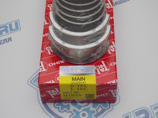 Вкладыши коренные TAIHO ремонт +1,00 1.6L NEXIA, CRUZE