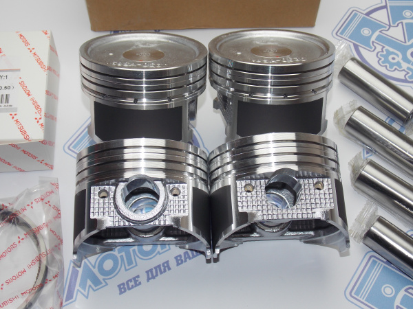 Поршни + кольца к-кт 4шт ремонт +0,50 HOVER 2,4 4G69S4N