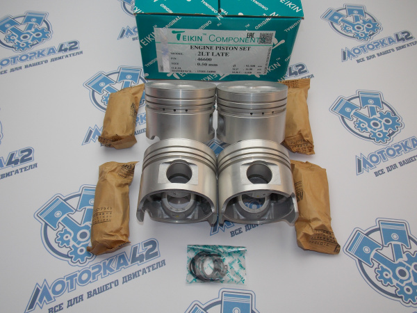 Поршни + кольца к-кт 4шт ремонт +0,50 TOYOTA 2L-T, 2L-TE